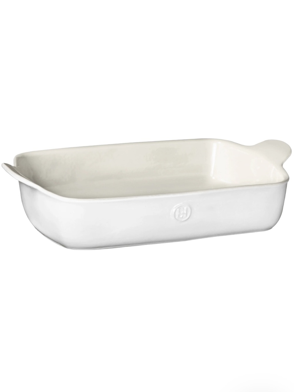 New! 🇫🇷✨ Emile Henry Ceramic Rectangular Baking Dish in White - Picture 1 of 1